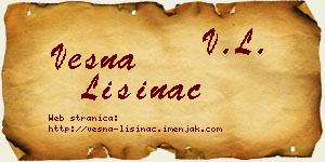 Vesna Lisinac vizit kartica